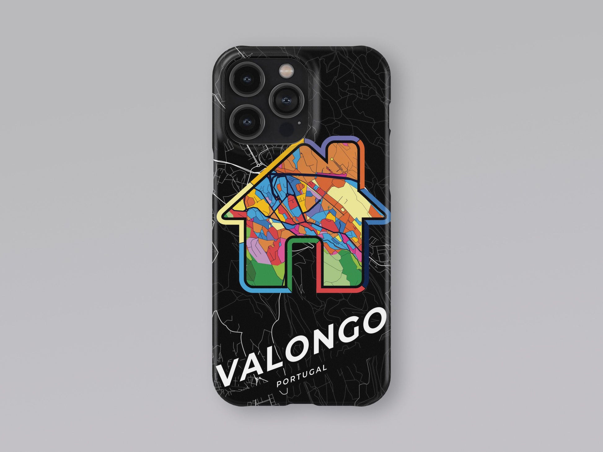 Valongo Portugal slim phone case with colorful icon 3