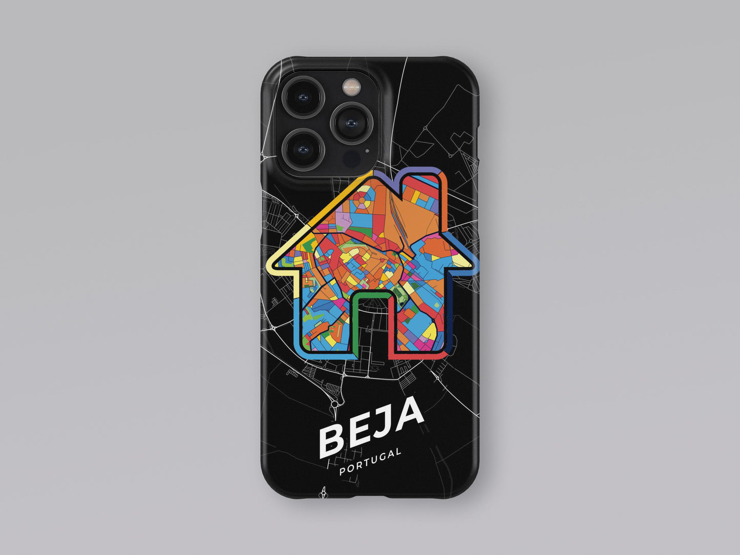 Beja Portugal slim phone case with colorful icon. Birthday, wedding or housewarming gift. Couple match cases. 3