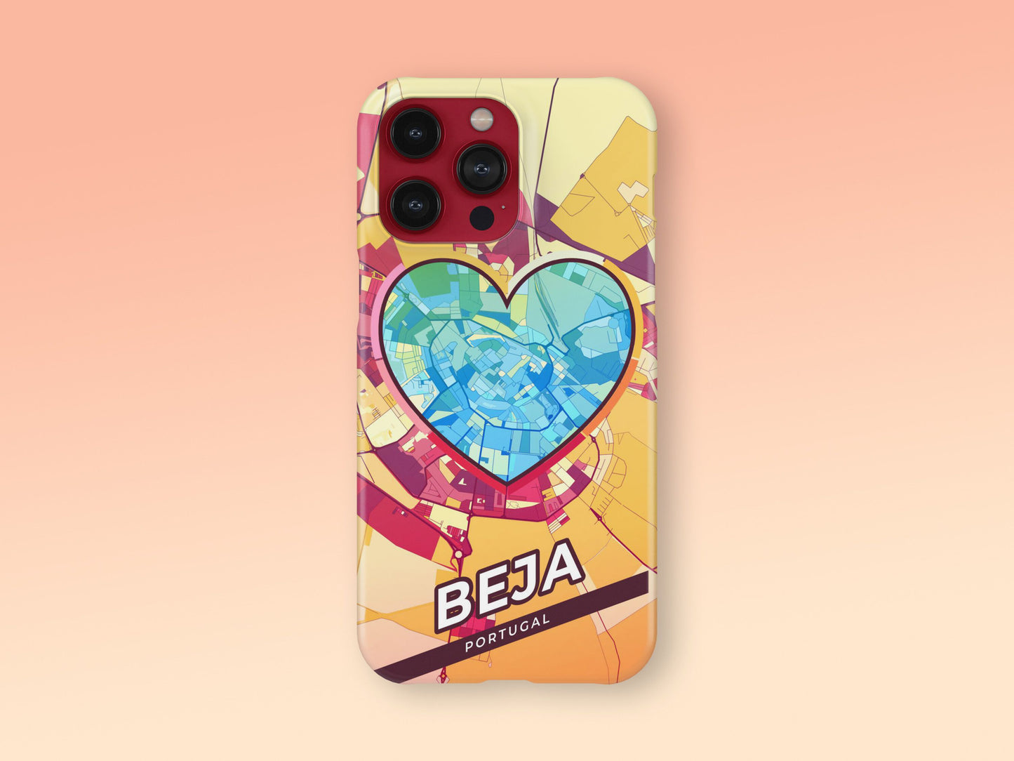 Beja Portugal slim phone case with colorful icon. Birthday, wedding or housewarming gift. Couple match cases. 2