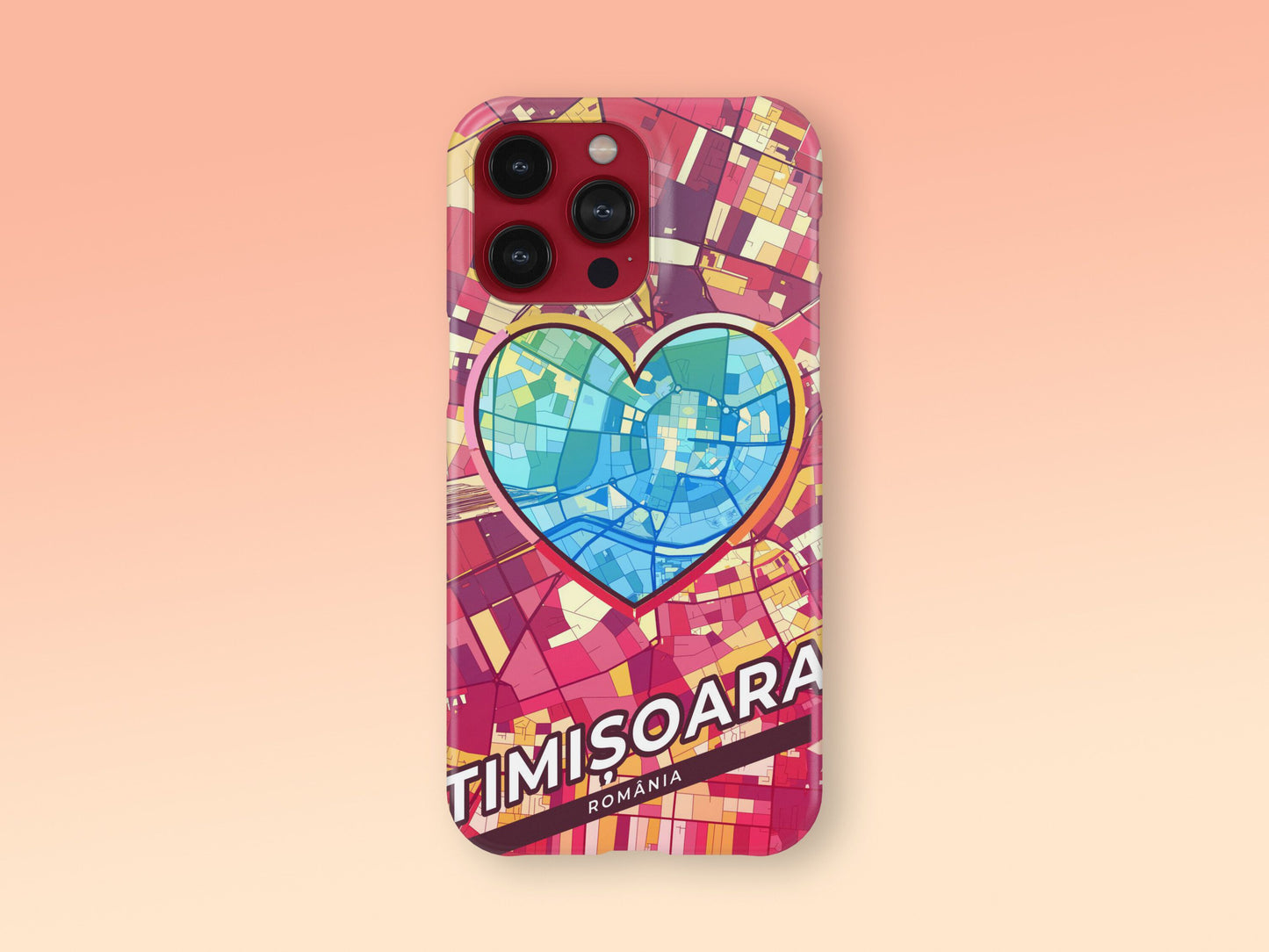 Timișoara Romania slim phone case with colorful icon 2
