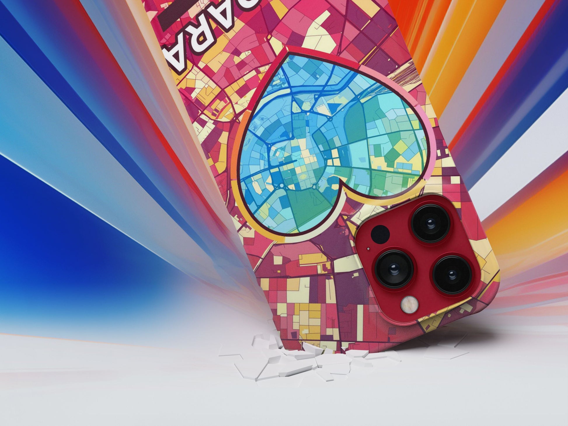 Timișoara Romania slim phone case with colorful icon