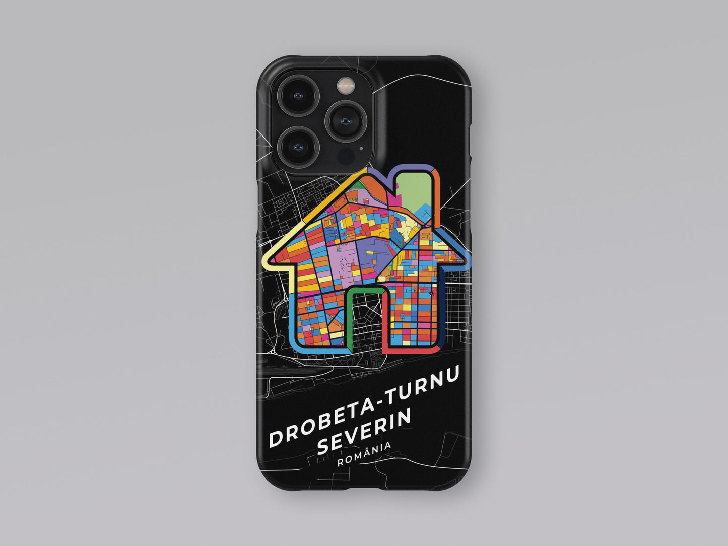 Drobeta-Turnu Severin Romania slim phone case with colorful icon. Birthday, wedding or housewarming gift. Couple match cases. 3