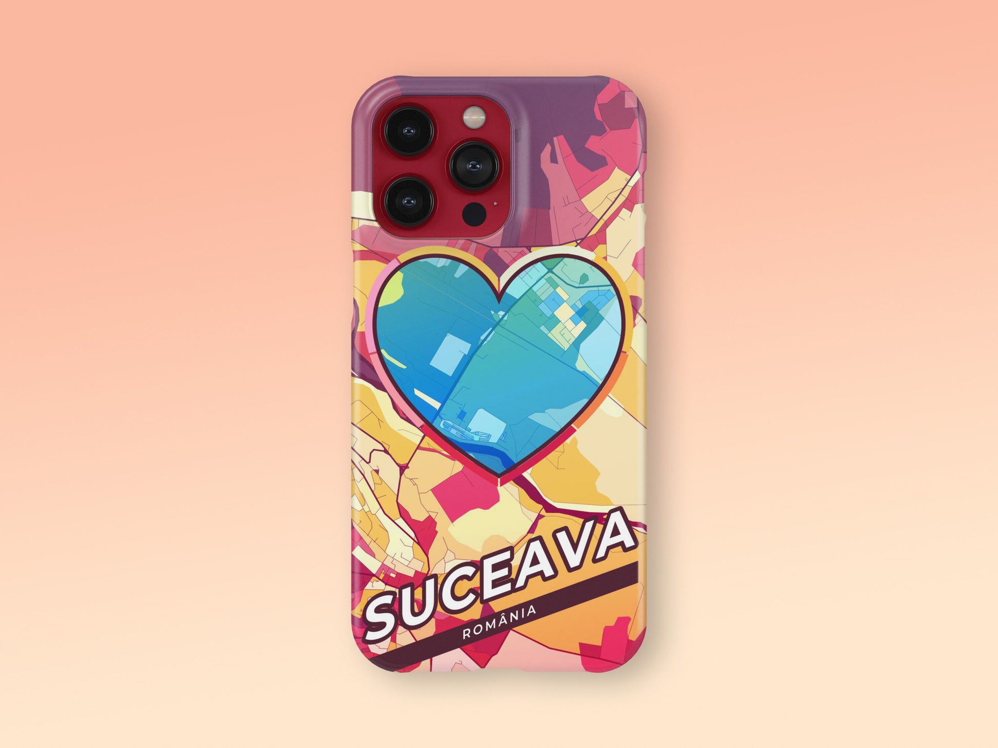 Suceava Romania slim phone case with colorful icon 2