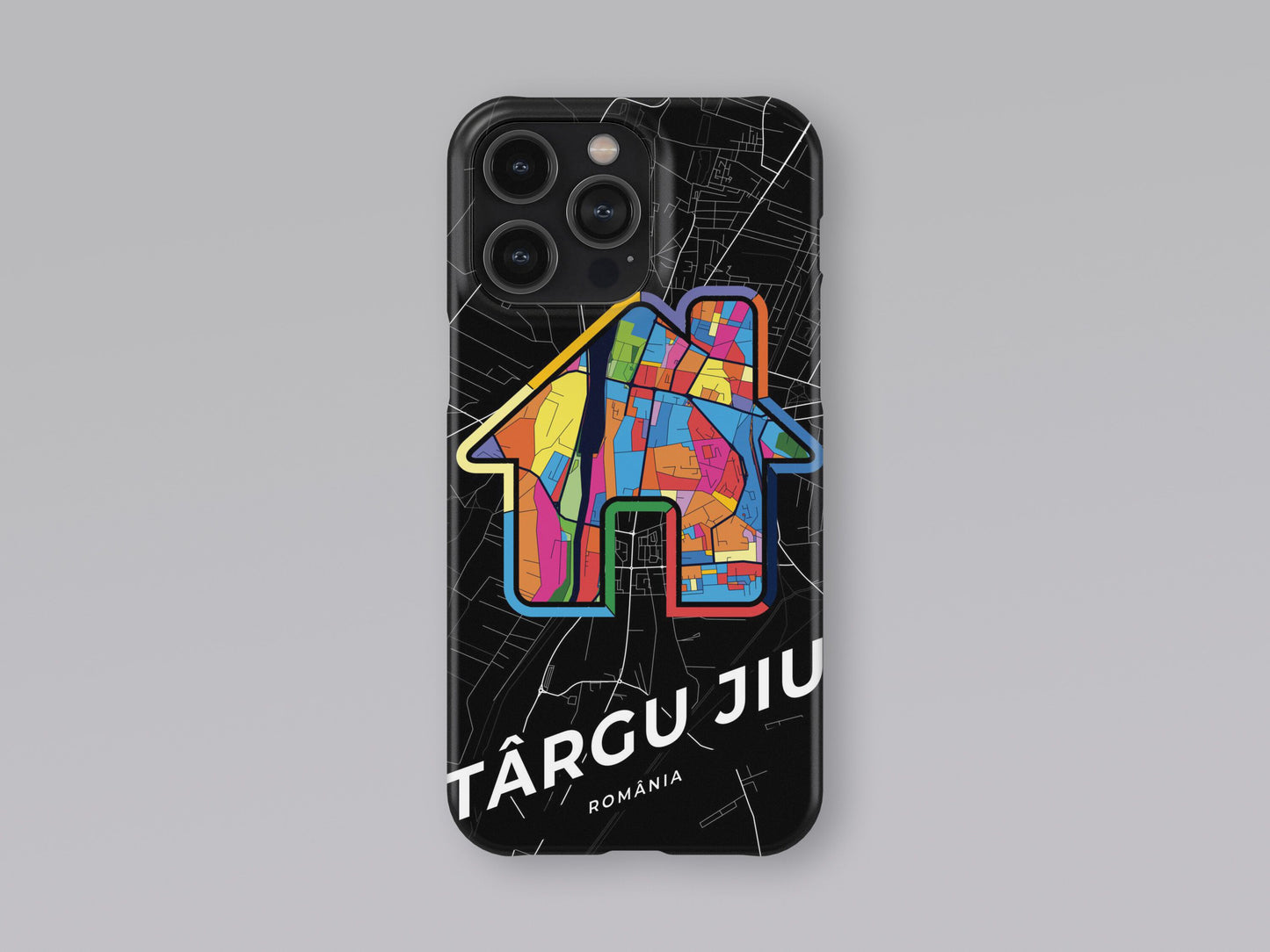 Târgu Jiu Romania slim phone case with colorful icon 3