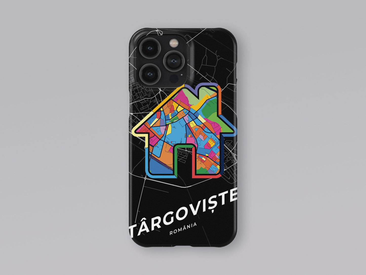 Târgoviște Romania slim phone case with colorful icon 3