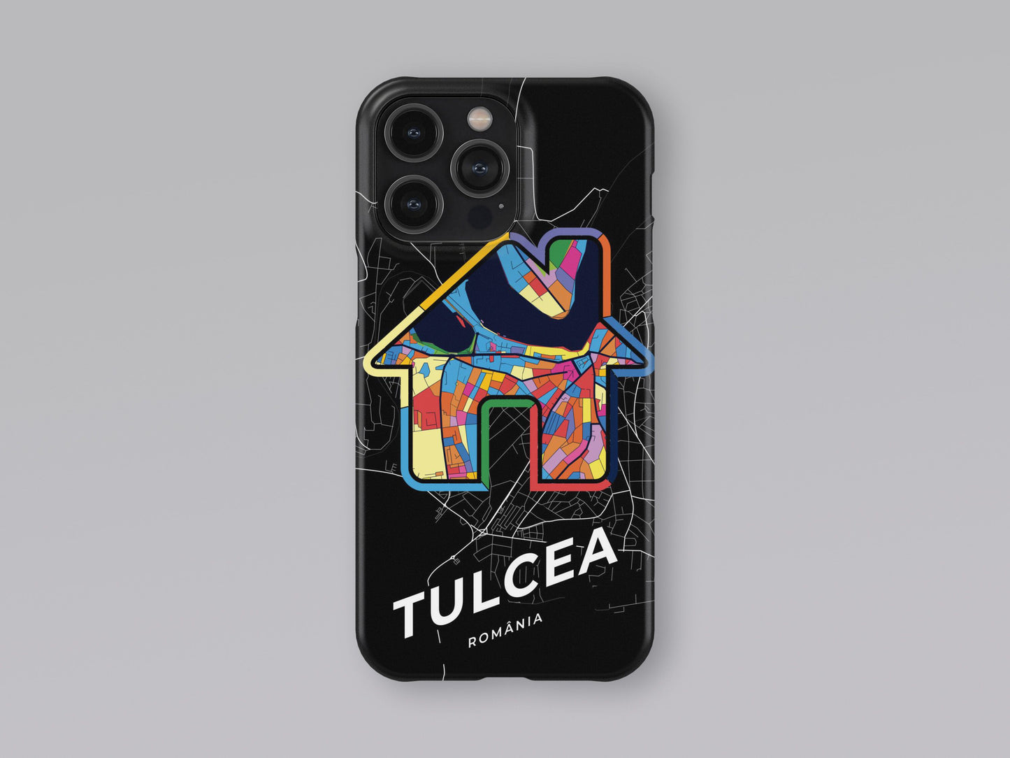 Tulcea Romania slim phone case with colorful icon 3