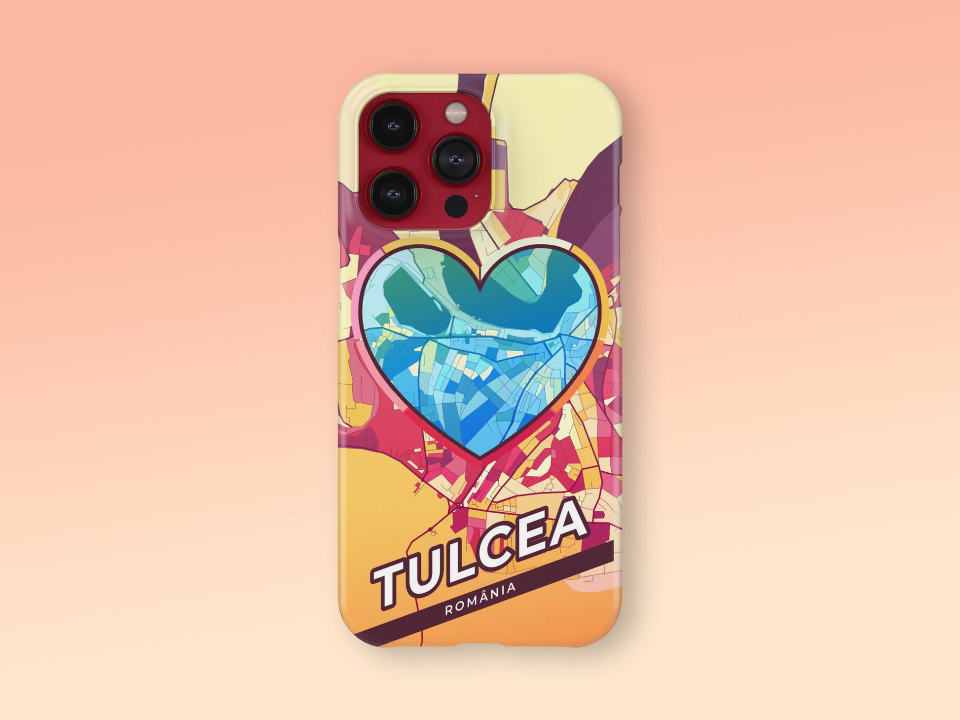 Tulcea Romania slim phone case with colorful icon 2