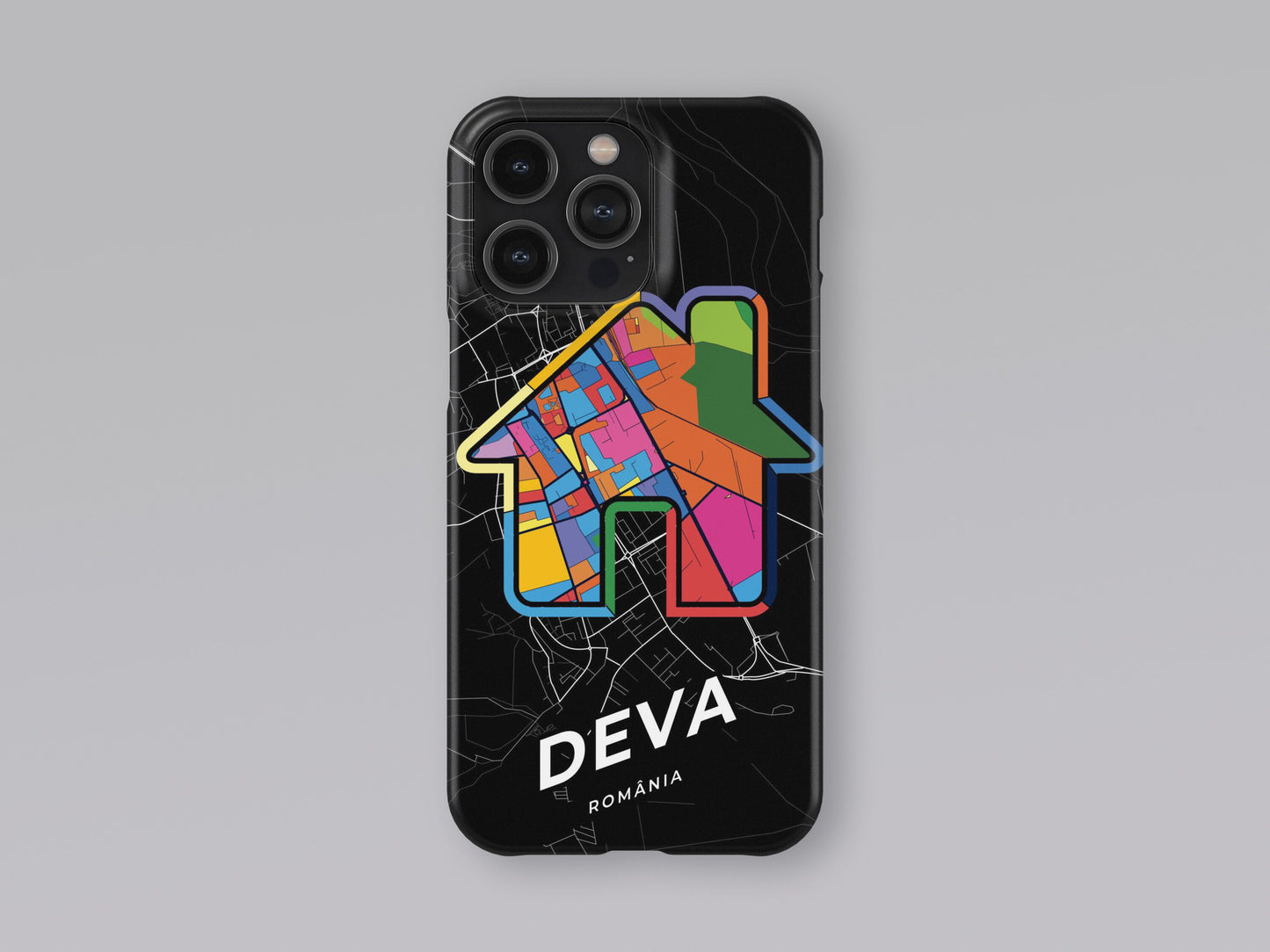 Deva Romania slim phone case with colorful icon. Birthday, wedding or housewarming gift. Couple match cases. 3