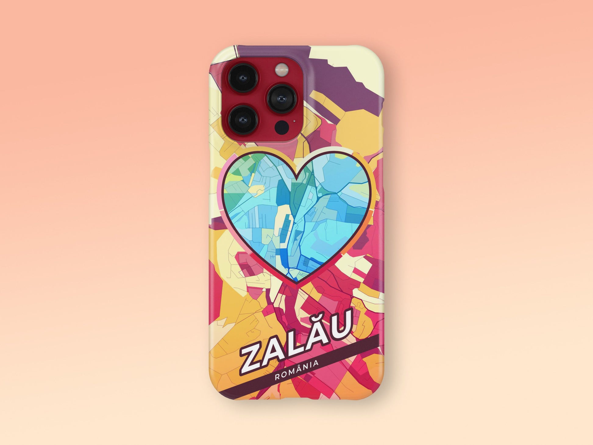Zalău Romania slim phone case with colorful icon 2