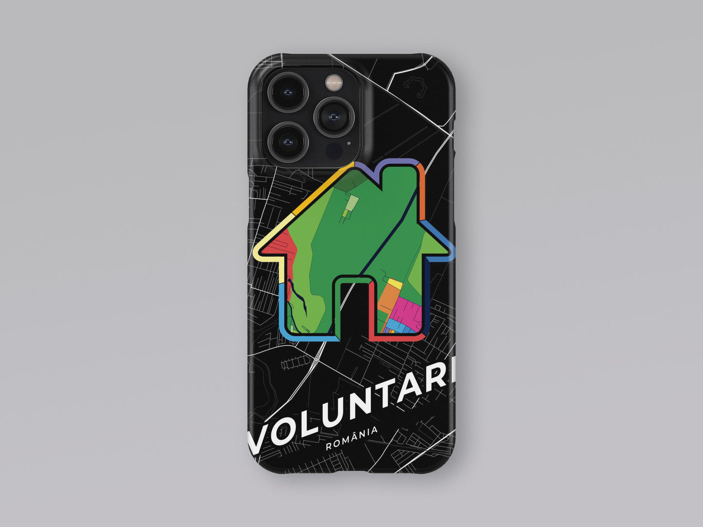 Voluntari Romania slim phone case with colorful icon 3