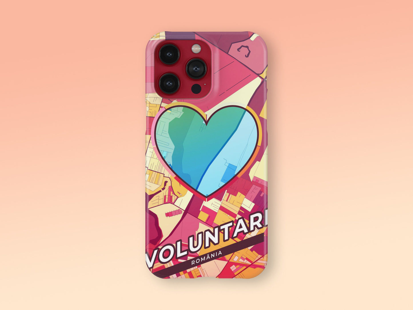 Voluntari Romania slim phone case with colorful icon 2