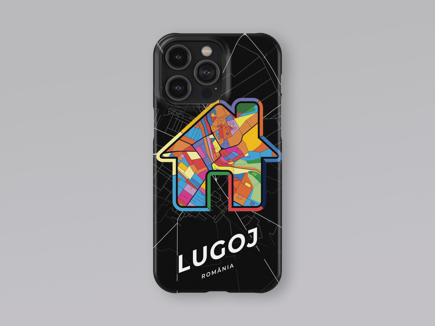 Lugoj Romania slim phone case with colorful icon. Birthday, wedding or housewarming gift. Couple match cases. 3