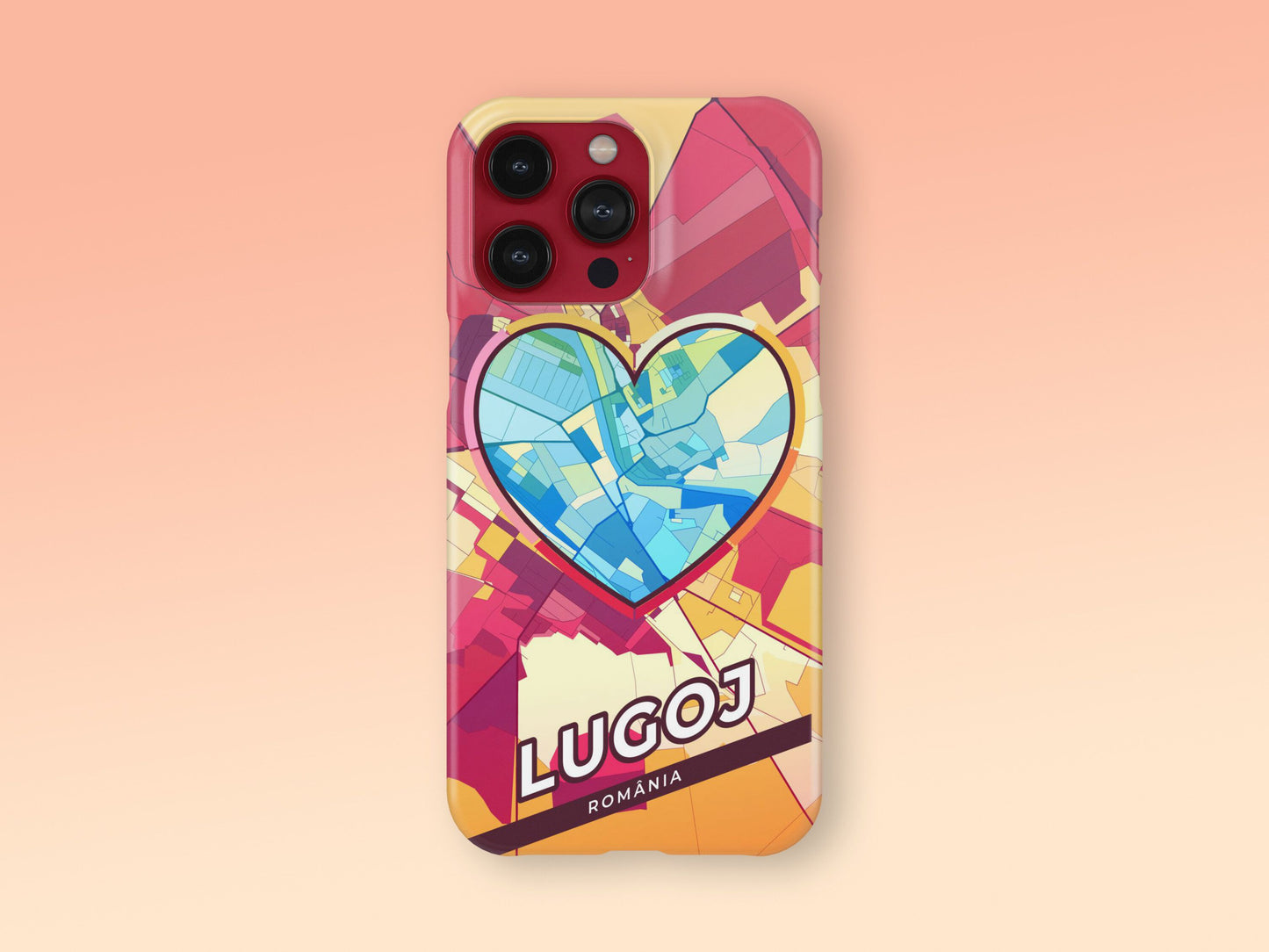 Lugoj Romania slim phone case with colorful icon. Birthday, wedding or housewarming gift. Couple match cases. 2