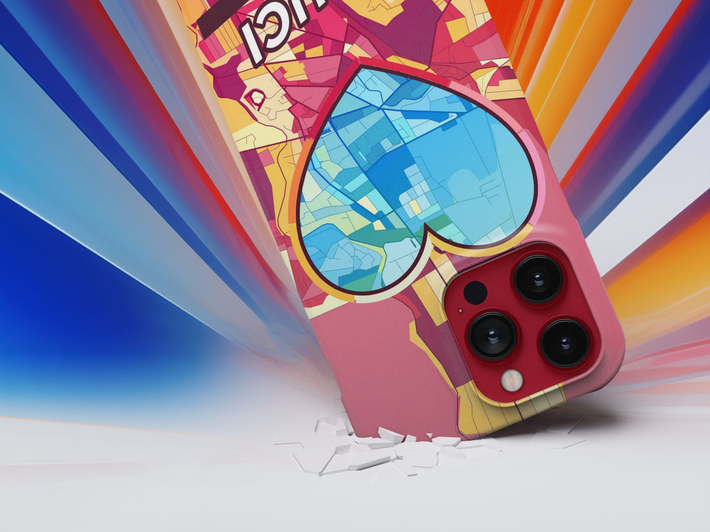 Tecuci Romania slim phone case with colorful icon