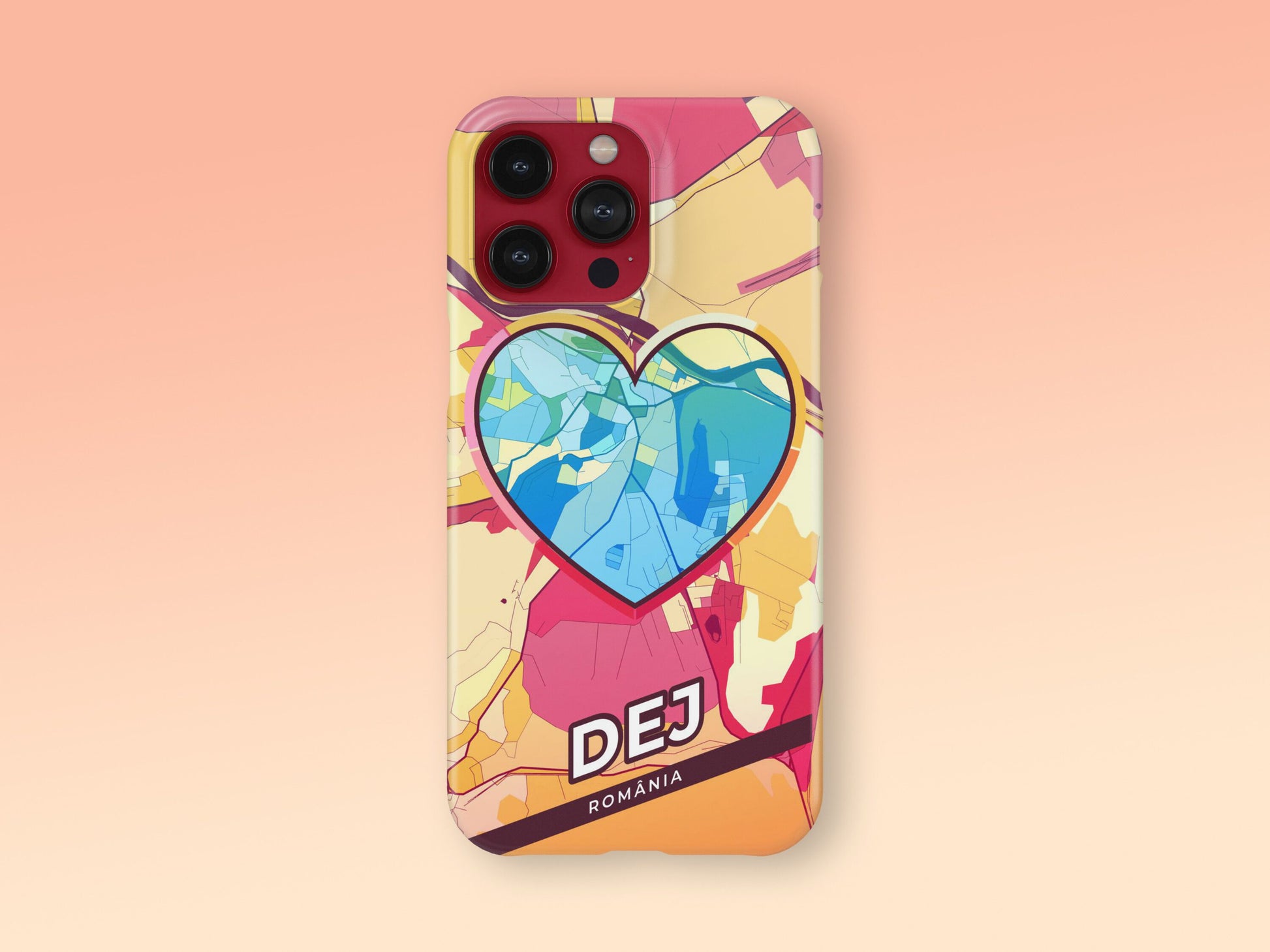 Dej Romania slim phone case with colorful icon. Birthday, wedding or housewarming gift. Couple match cases. 2