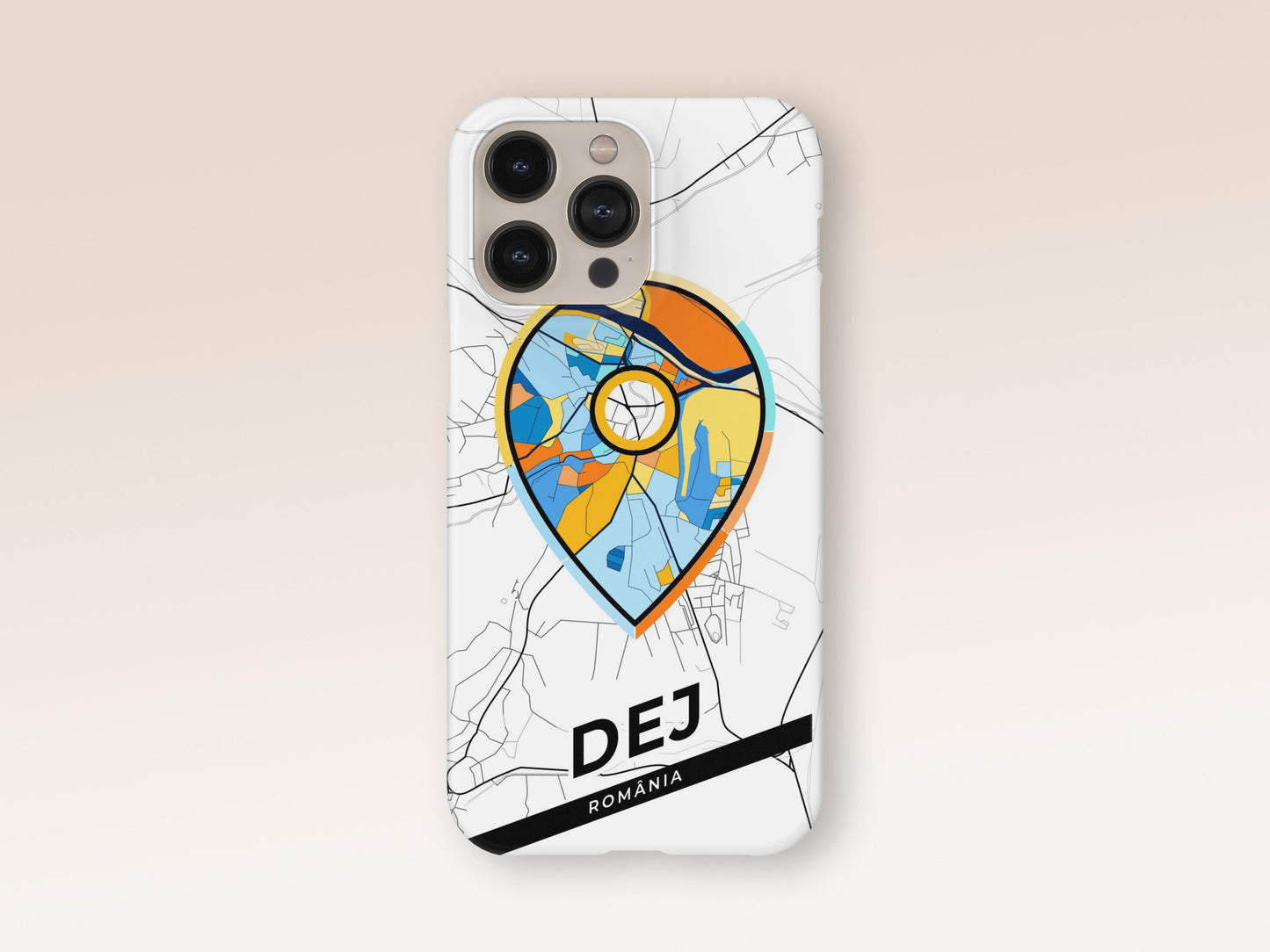 Dej Romania slim phone case with colorful icon. Birthday, wedding or housewarming gift. Couple match cases. 1