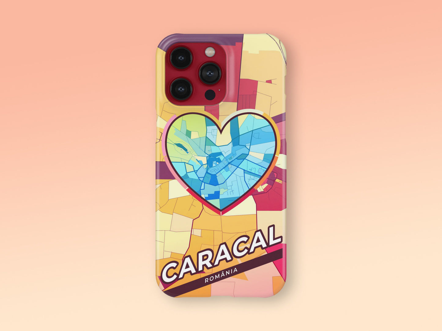 Caracal Romania slim phone case with colorful icon. Birthday, wedding or housewarming gift. Couple match cases. 2