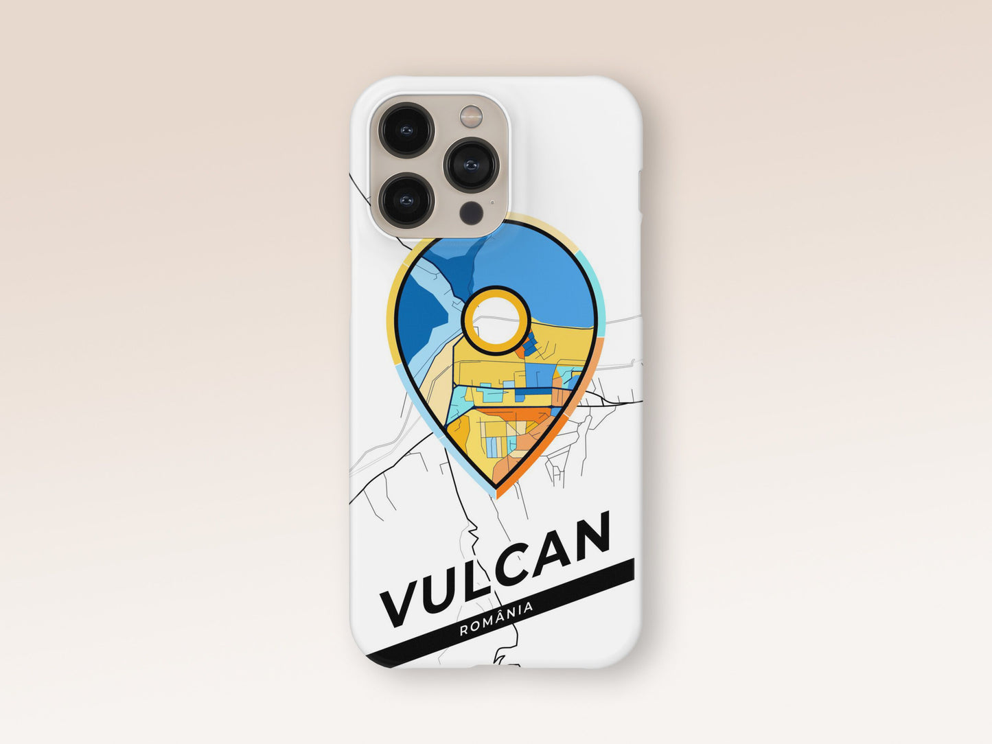Vulcan Romania slim phone case with colorful icon 1