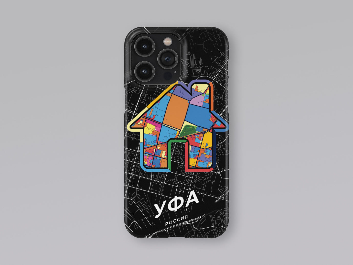 Ufa Russia slim phone case with colorful icon 3