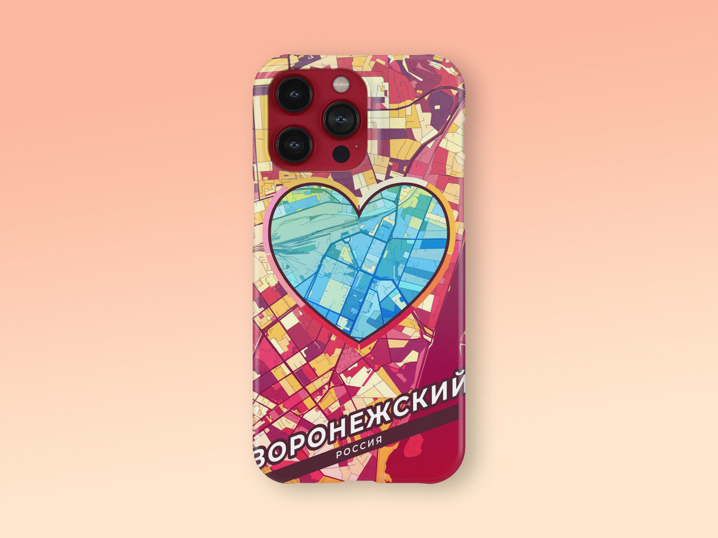 Voronezh Russia slim phone case with colorful icon 2