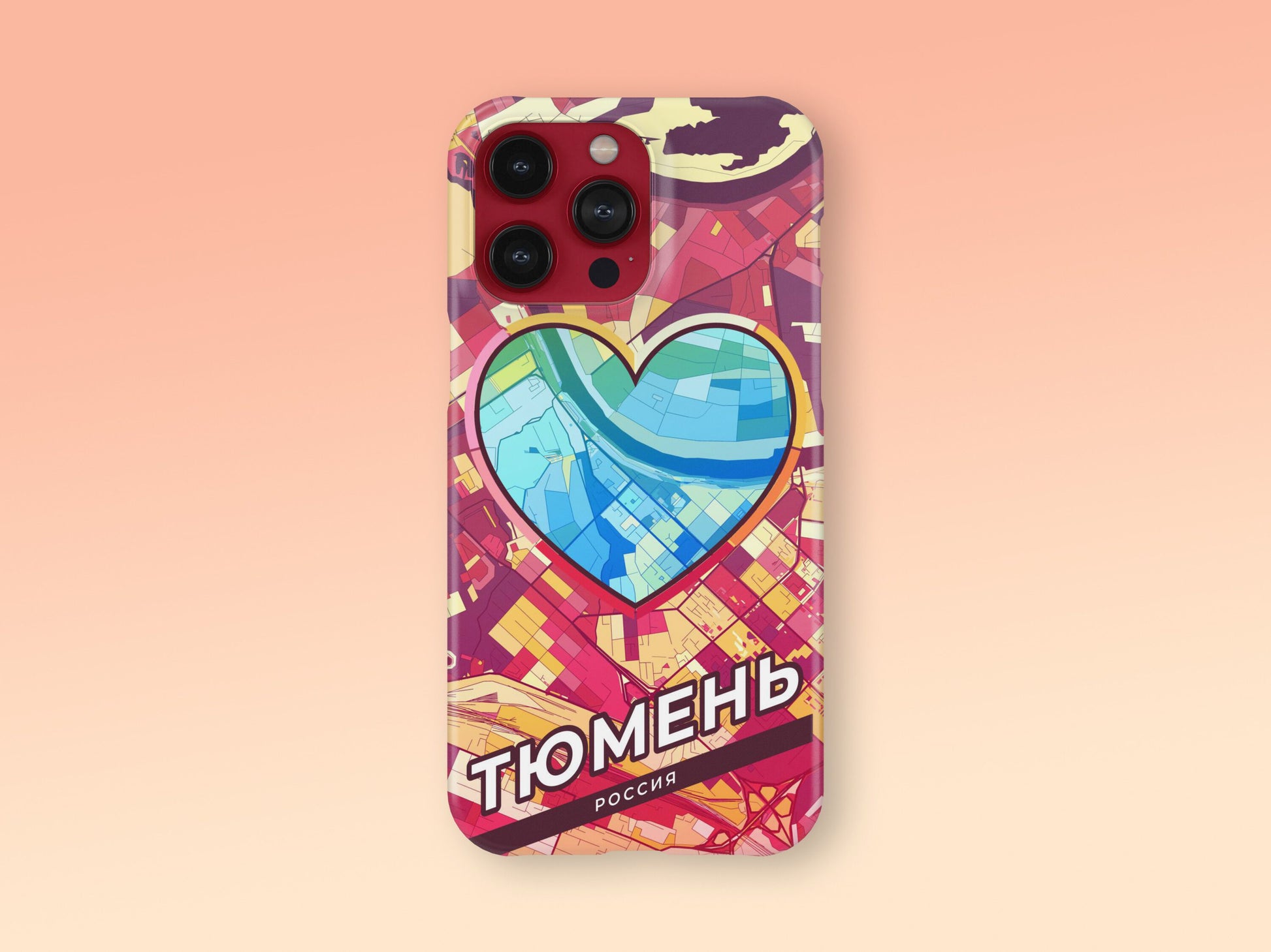 Tyumen Russia slim phone case with colorful icon 2