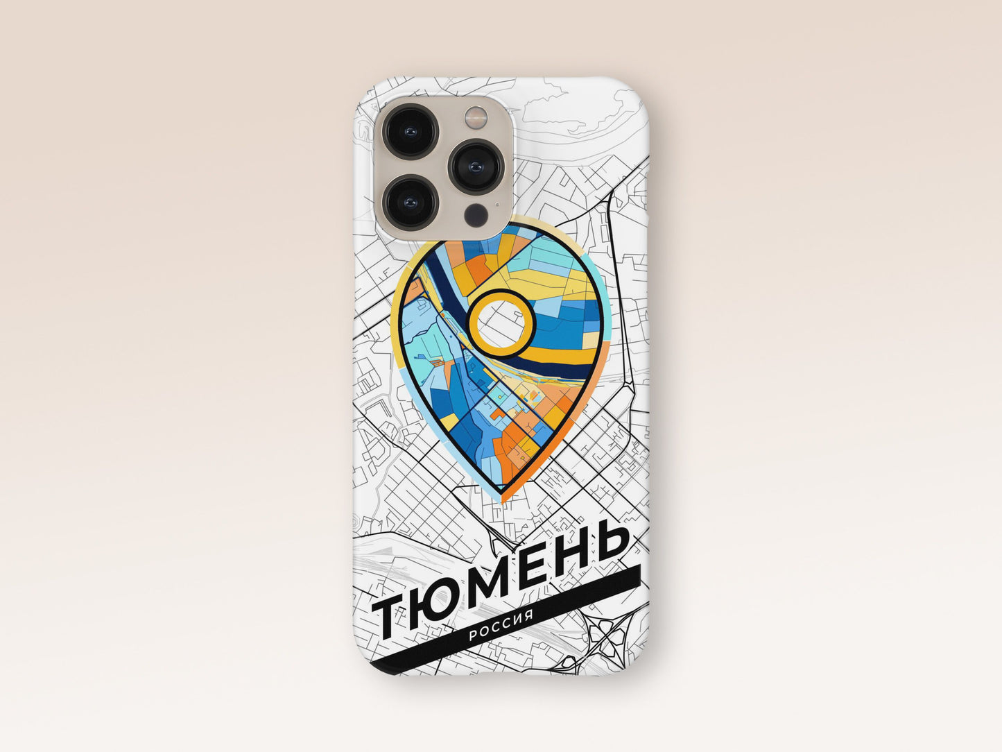 Tyumen Russia slim phone case with colorful icon 1