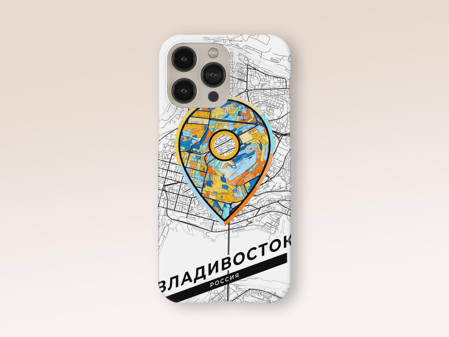 Vladivostok Russia slim phone case with colorful icon 1