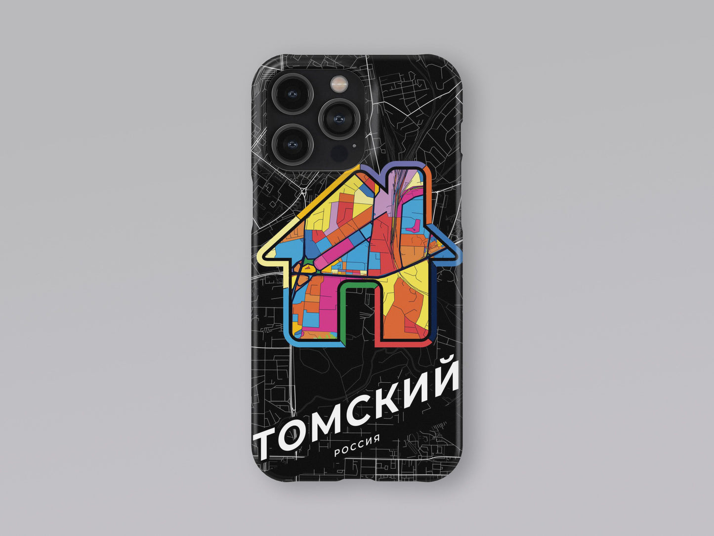 Tomsk Russia slim phone case with colorful icon 3