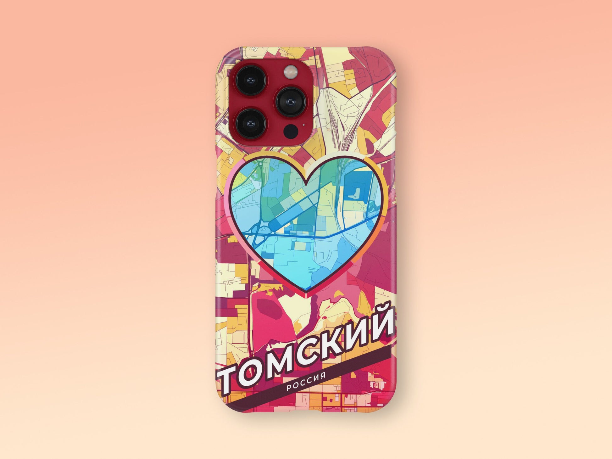 Tomsk Russia slim phone case with colorful icon 2