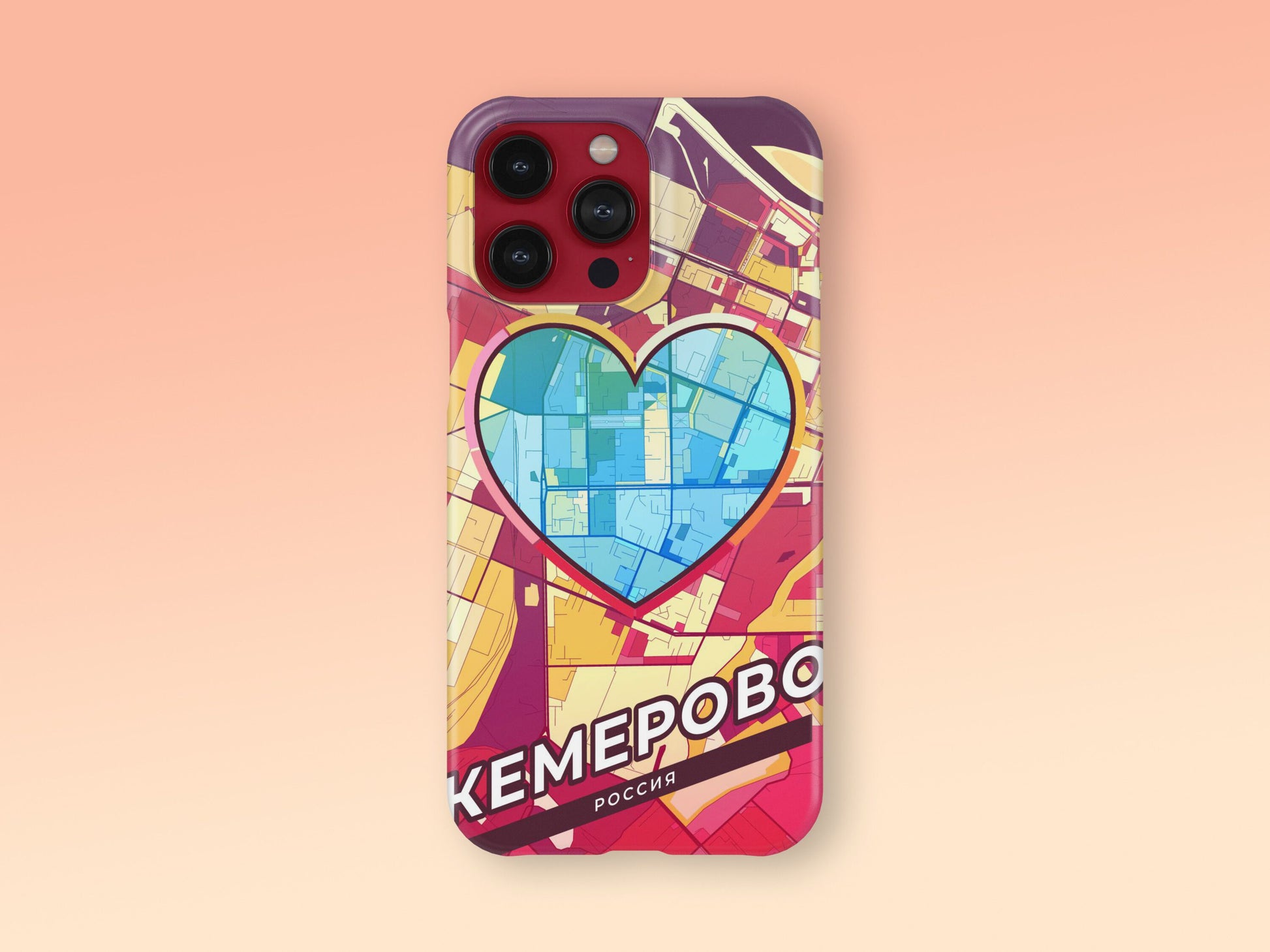 Kemerovo Russia slim phone case with colorful icon. Birthday, wedding or housewarming gift. Couple match cases. 2