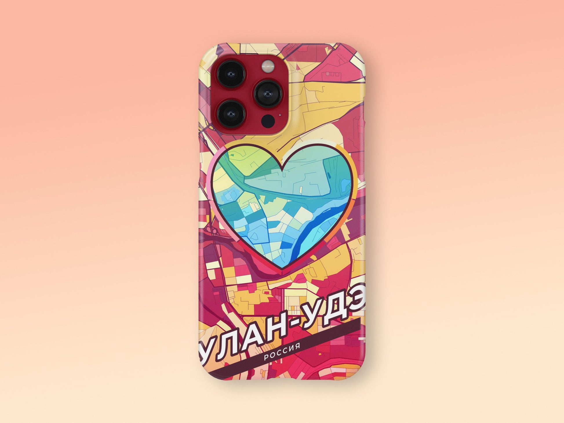 Ulan-Ude Russia slim phone case with colorful icon 2