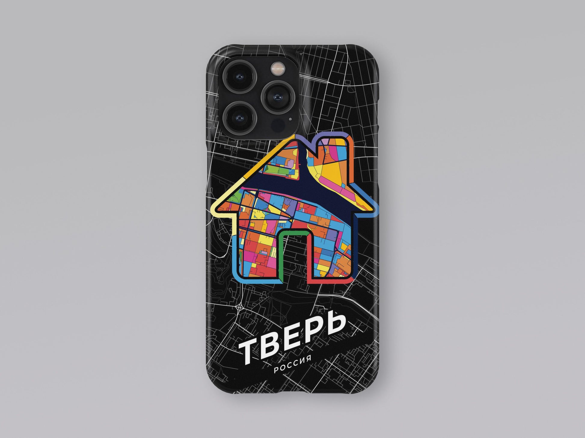 Tver Russia slim phone case with colorful icon 3