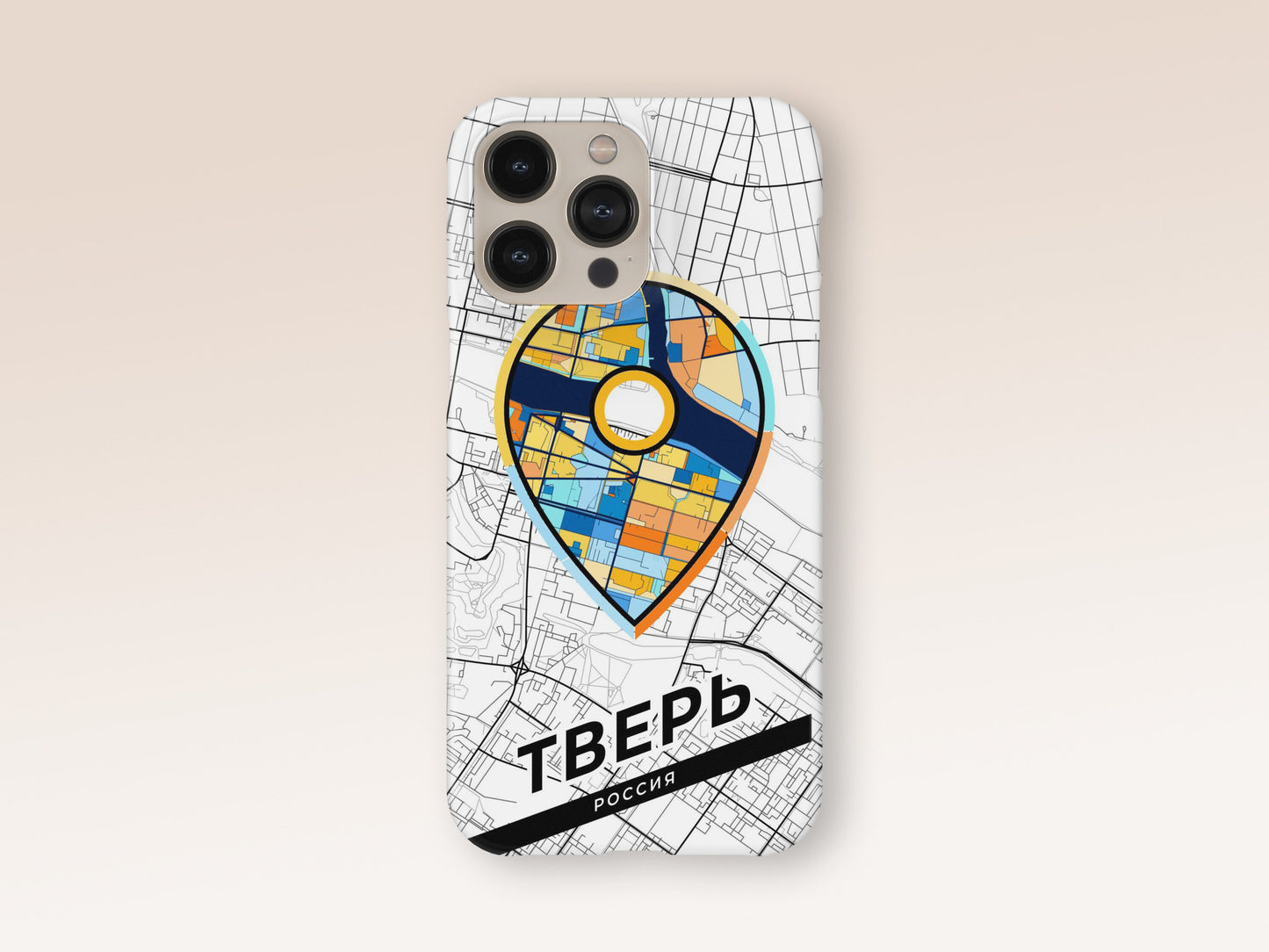 Tver Russia slim phone case with colorful icon 1