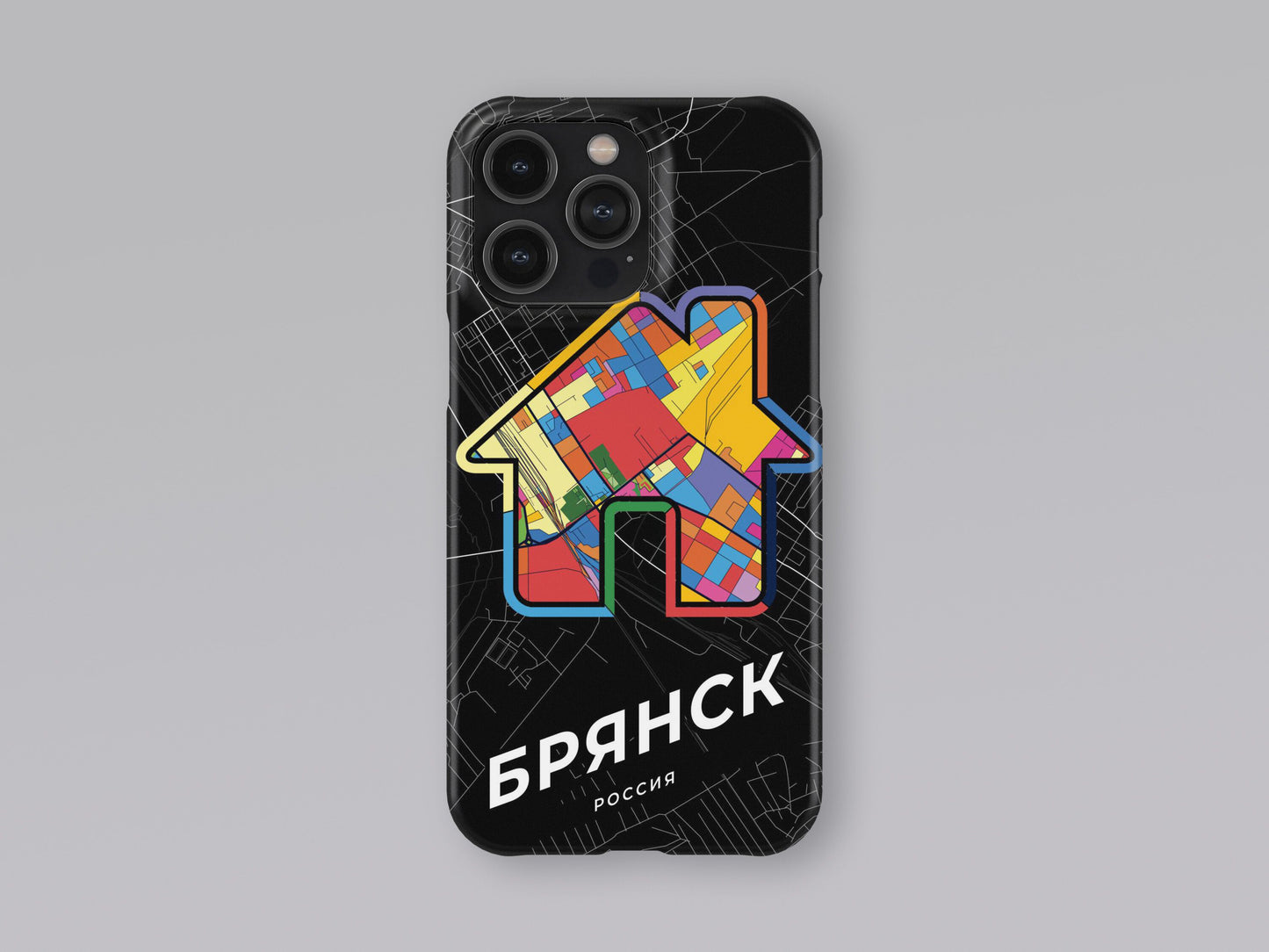 Bryansk Russia slim phone case with colorful icon. Birthday, wedding or housewarming gift. Couple match cases. 3