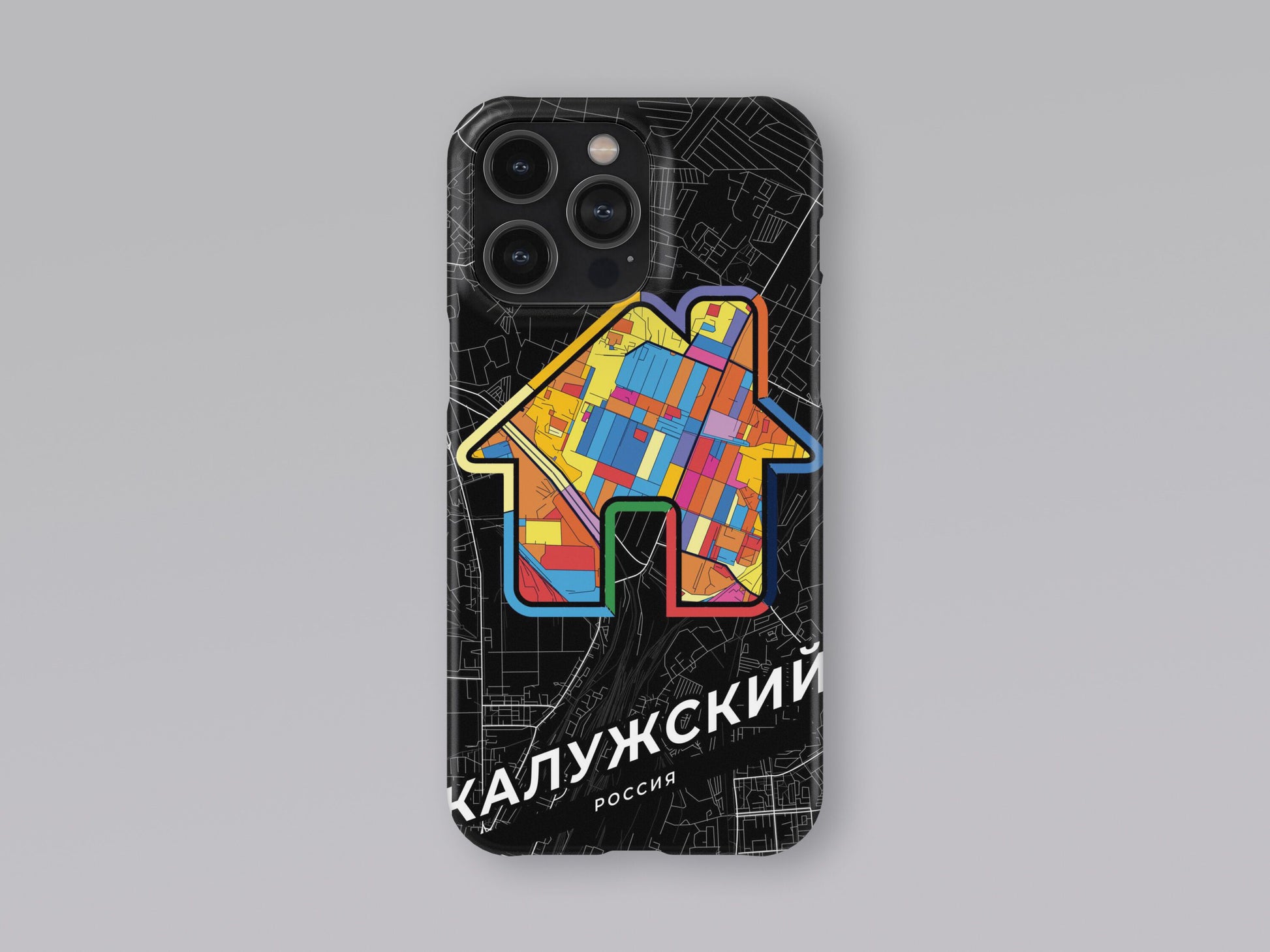 Kaluga Russia slim phone case with colorful icon. Birthday, wedding or housewarming gift. Couple match cases. 3