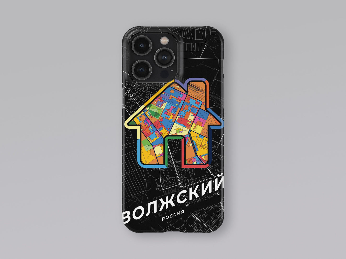 Volzhsky Russia slim phone case with colorful icon 3