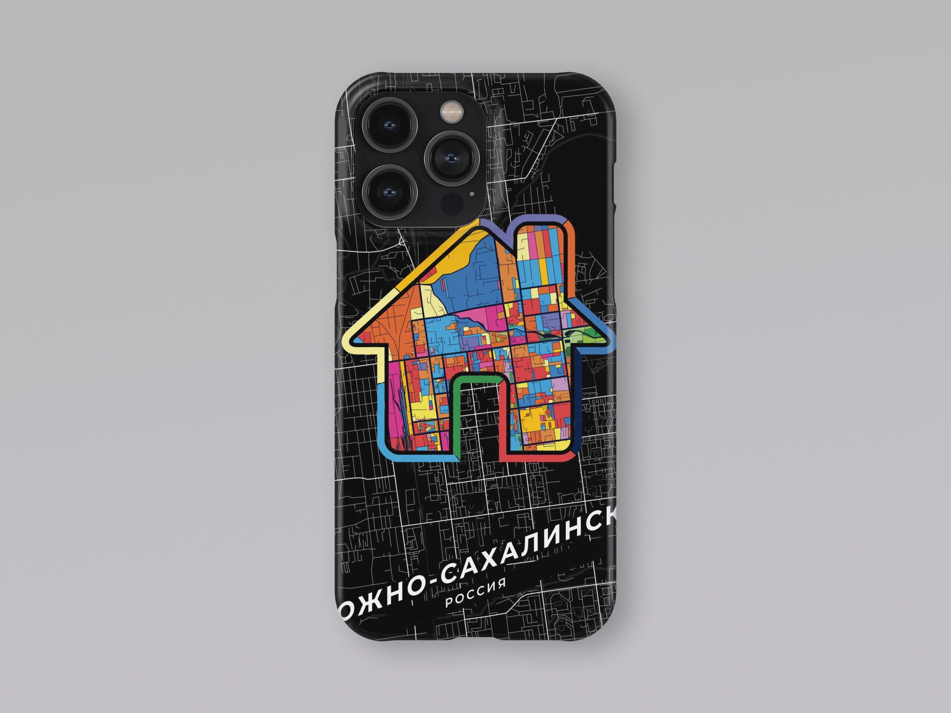 Yuzhno-Sakhalinsk Russia slim phone case with colorful icon 3