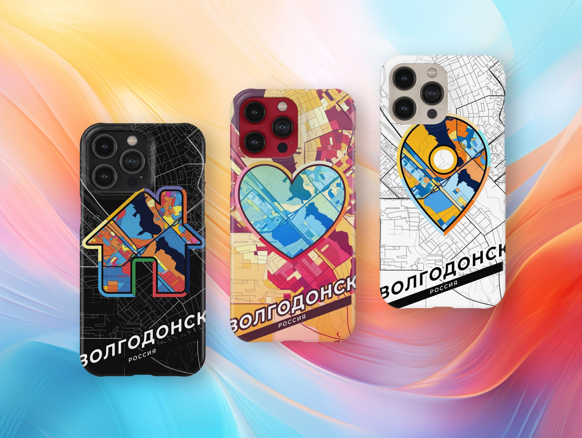 Volgodonsk Russia slim phone case with colorful icon