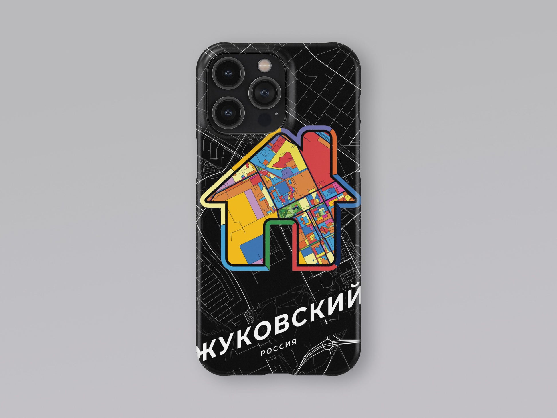 Zhukovsky Russia slim phone case with colorful icon 3