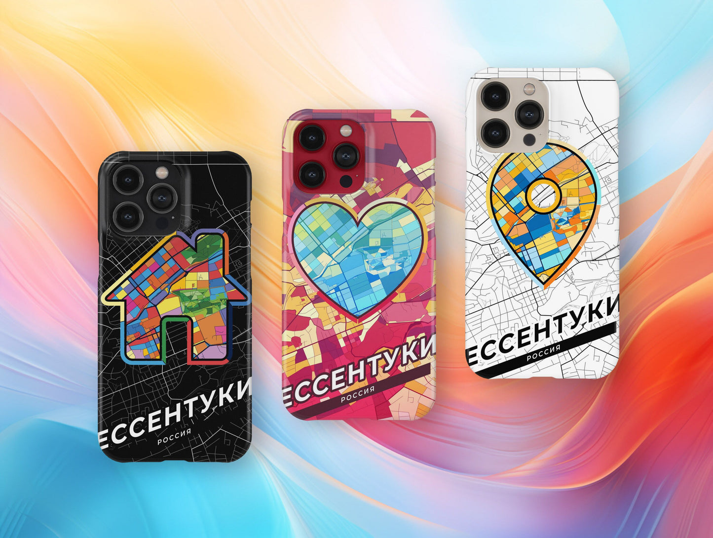 Yessentuki Russia slim phone case with colorful icon