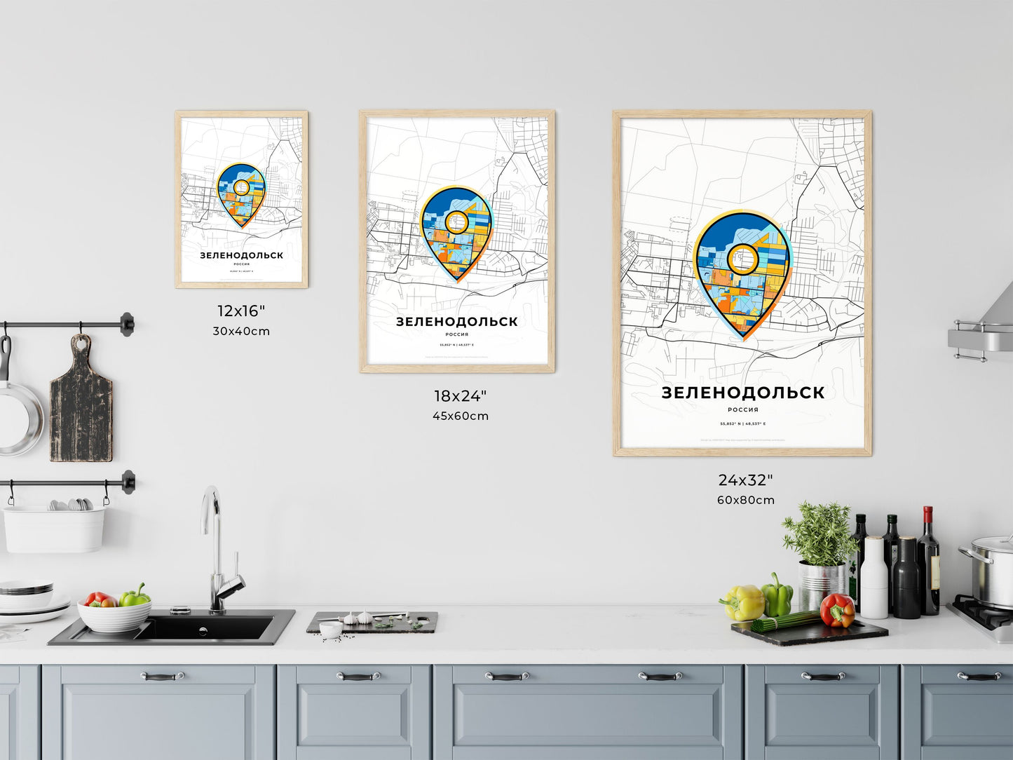 Zelenodolsk Russia art map size chart