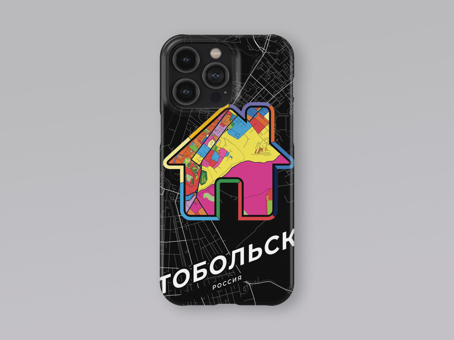 Tobolsk Russia slim phone case with colorful icon 3