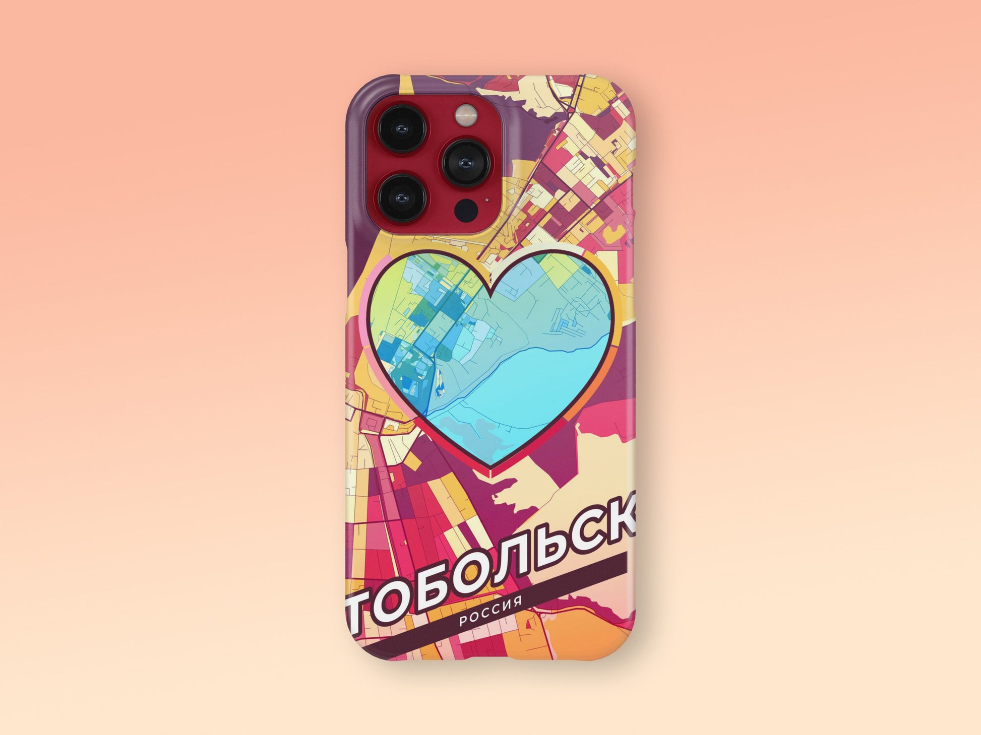 Tobolsk Russia slim phone case with colorful icon 2