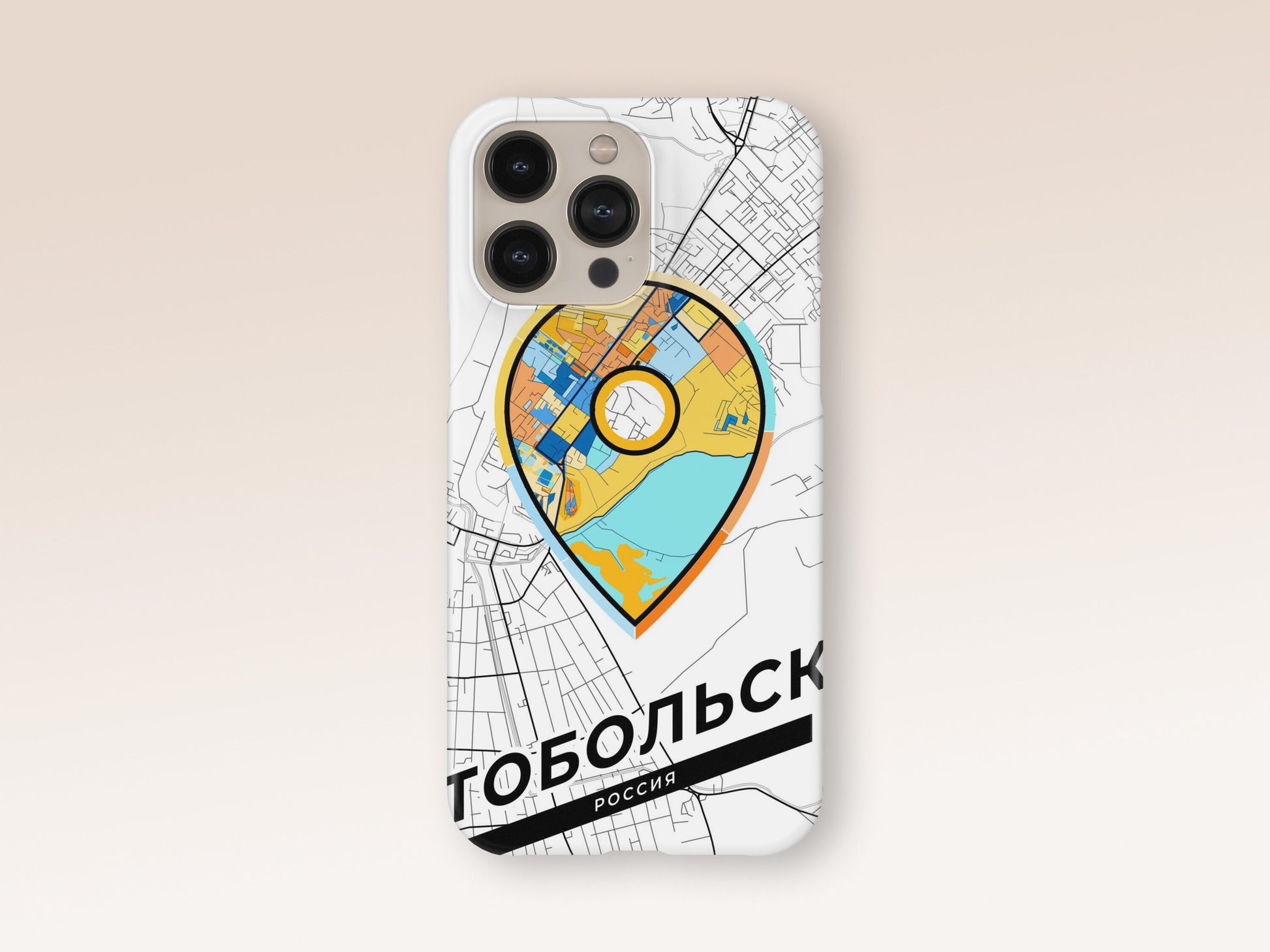 Tobolsk Russia slim phone case with colorful icon 1