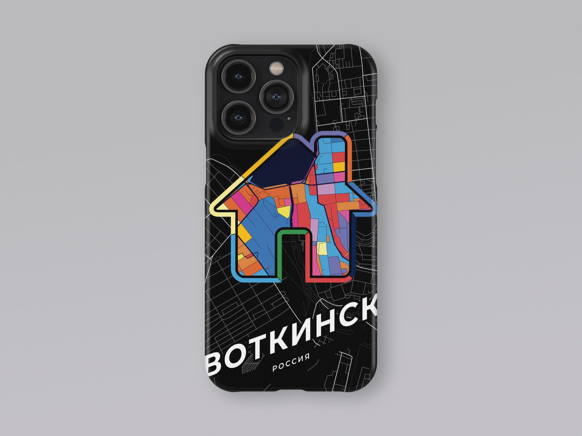 Votkinsk Russia slim phone case with colorful icon 3