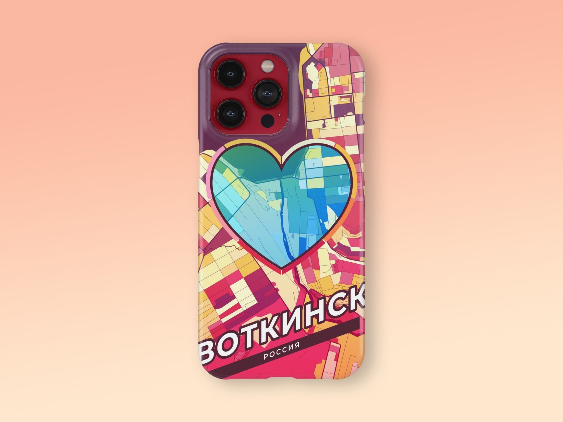 Votkinsk Russia slim phone case with colorful icon 2