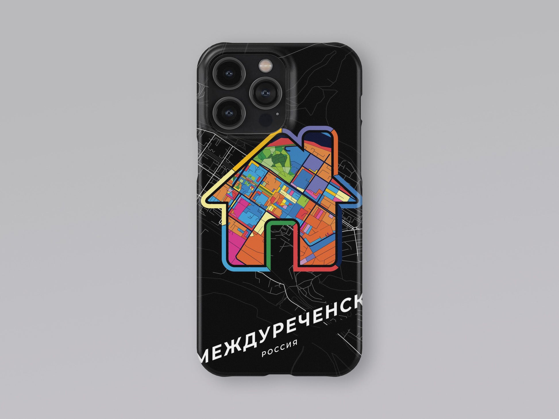 Mezhdurechensk Russia slim phone case with colorful icon 3