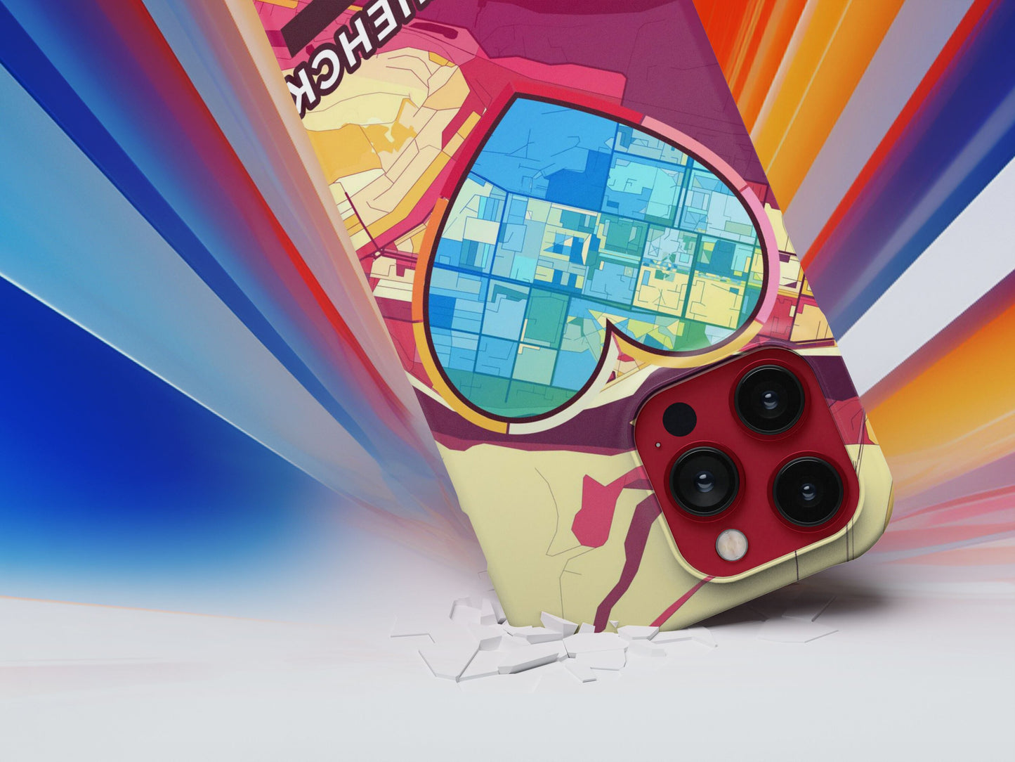 Mezhdurechensk Russia slim phone case with colorful icon