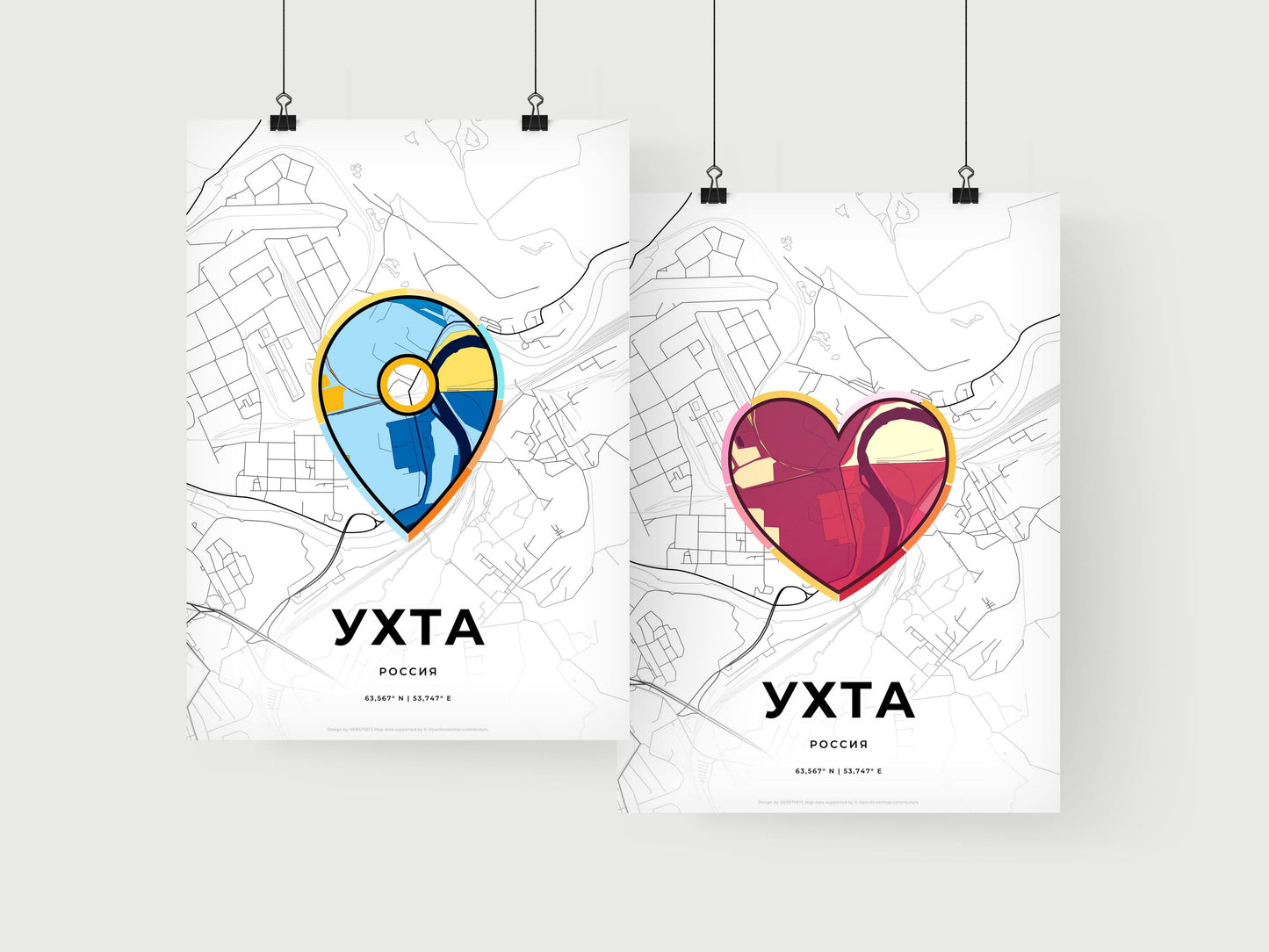 Ukhta Russia art print for couples