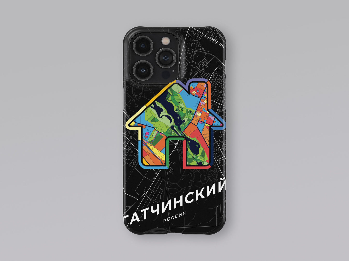 Gatchina Russia slim phone case with colorful icon. Birthday, wedding or housewarming gift. Couple match cases. 3